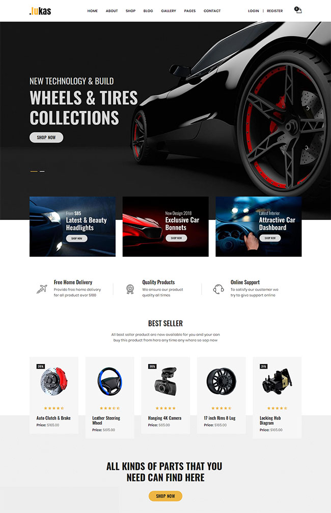 汽车轮毂改装网站模板