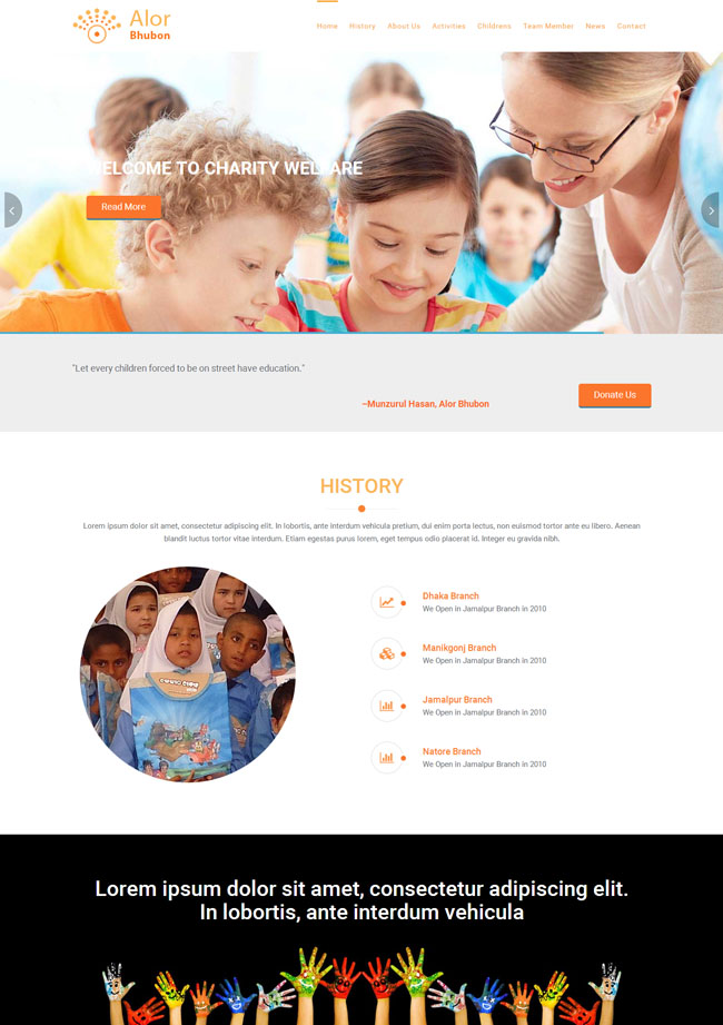 儿童教育学校网站模板
