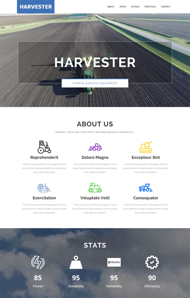 农业科学院HTML5单页模板