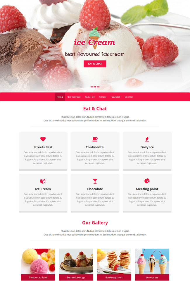 冰淇淋企业网站模板
