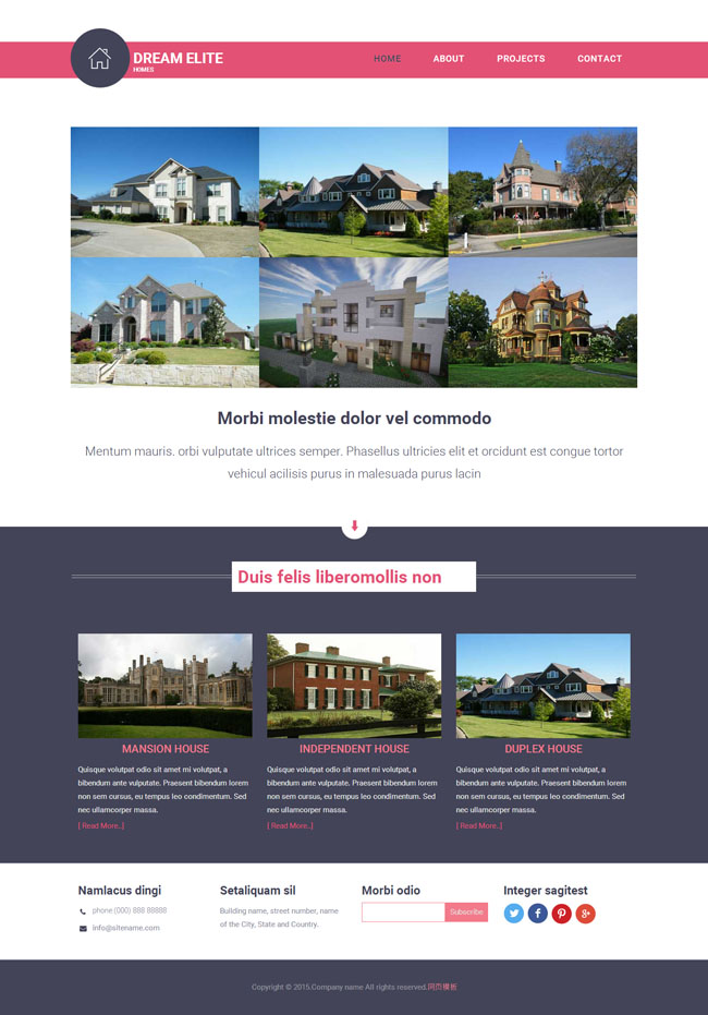 国外别墅房产企业网站模板