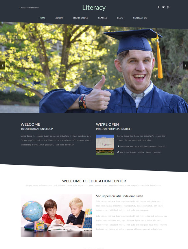 权威教育行业网站模板