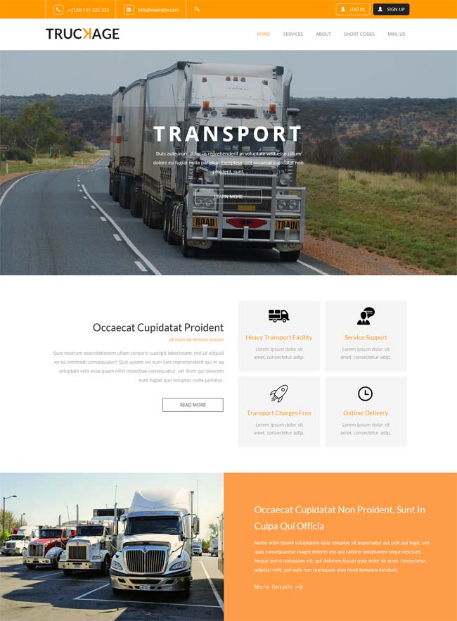 大卡车运输公司网站模板