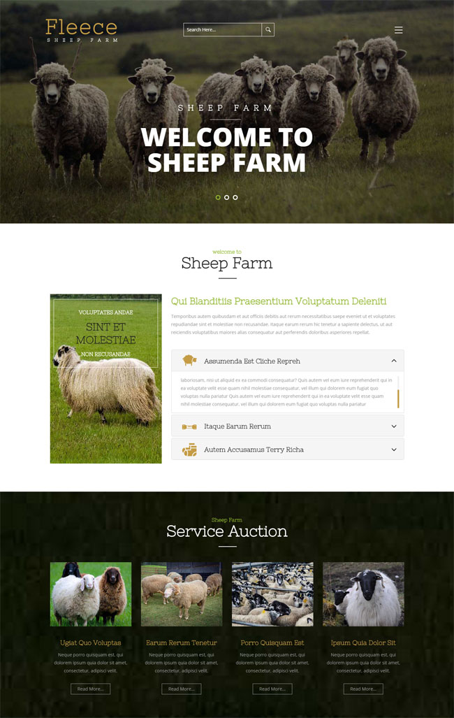 绵羊动物养殖企业网站模板