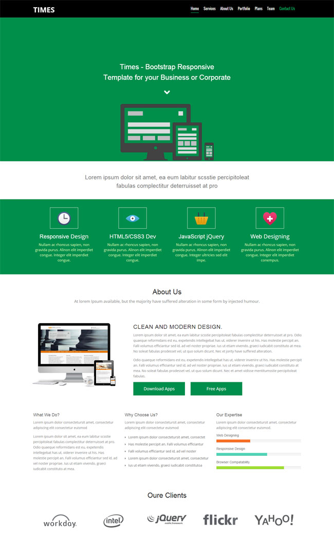 绿色大气动态HTML5网站模板