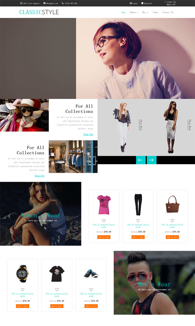 时尚购物网上商城HTML5模板
