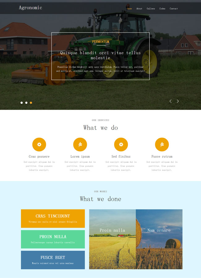 大米农业农产品企业网站模板