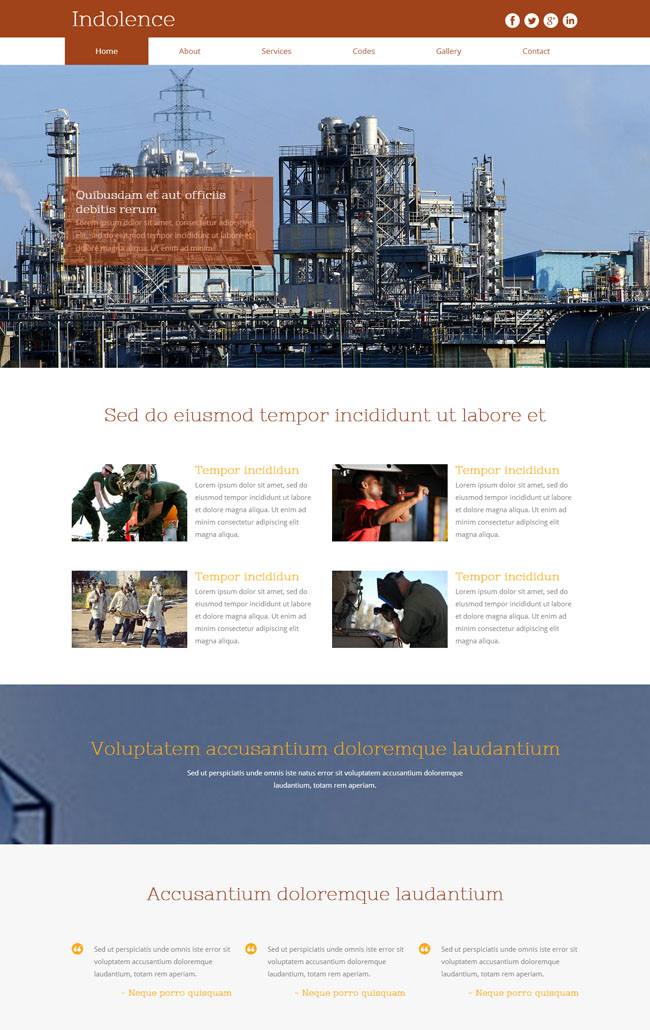 工业行业网站模板